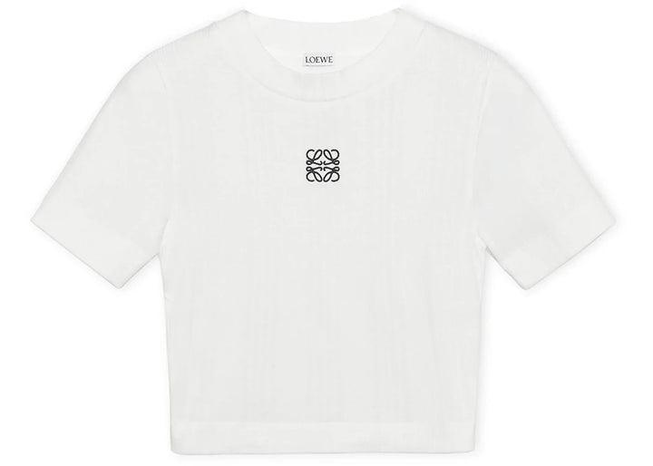 LOEWE Women's Cotton Cropped Top White