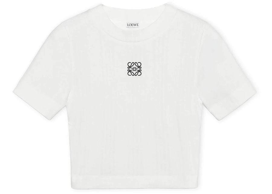 LOEWE Women's Cotton Cropped Top White
