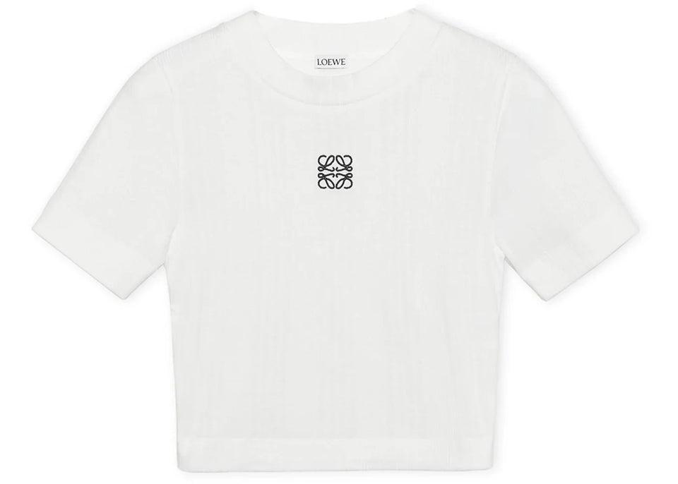 LOEWE Women's Cotton Cropped Top White
