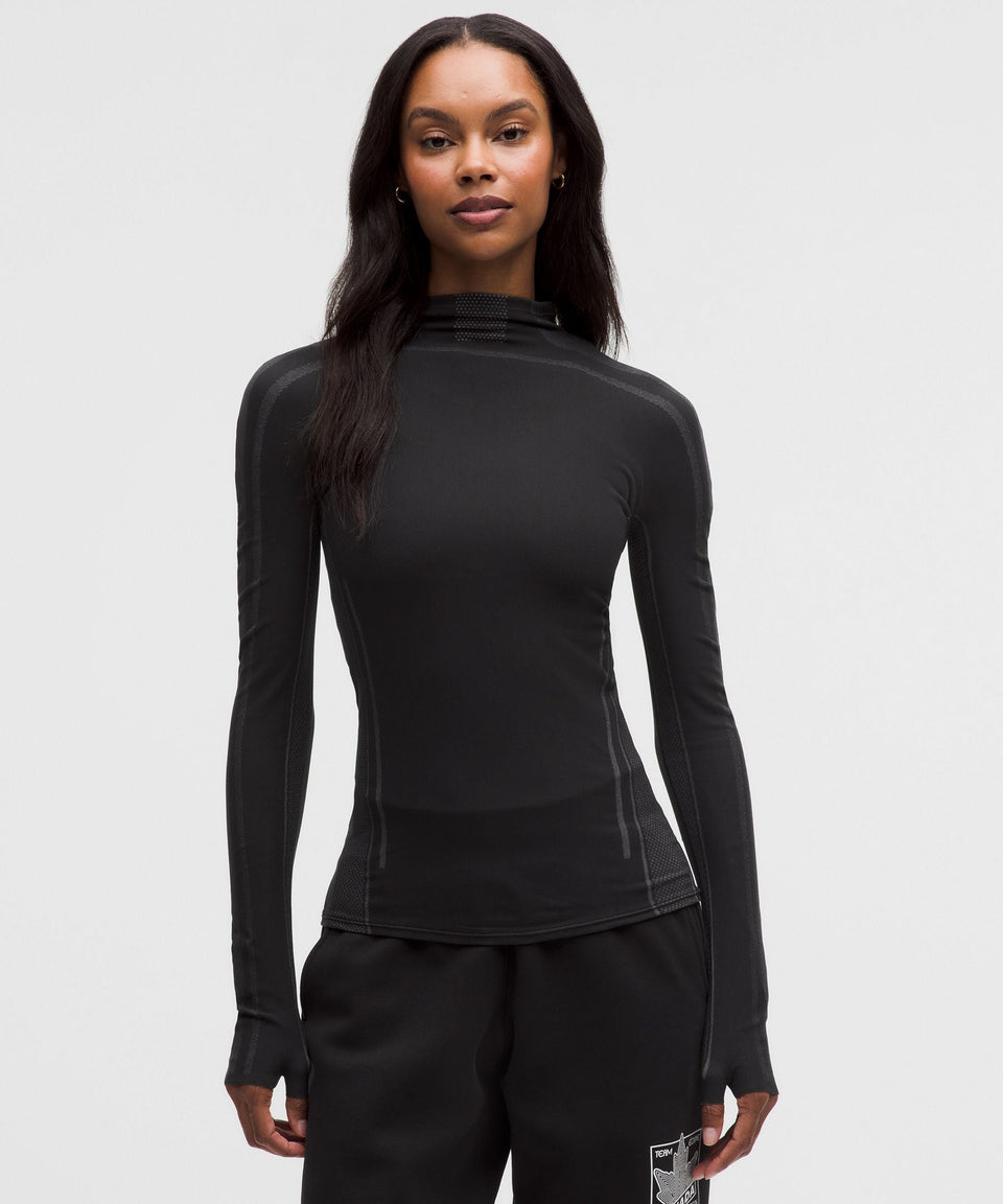 Lululemon Women's Team Canada Women's Seamless Mockneck Base Layer *COC Logo