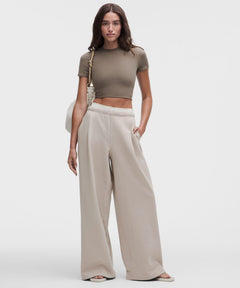 Lululemon French Terry Mid-Rise Wide-Leg Pant
