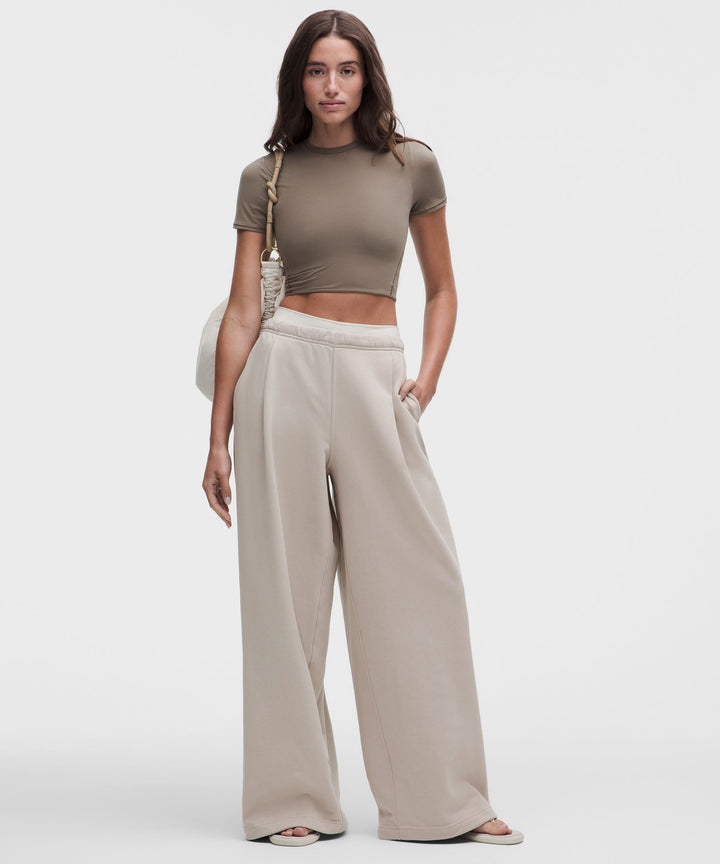 Lululemon French Terry Mid-Rise Wide-Leg Pant