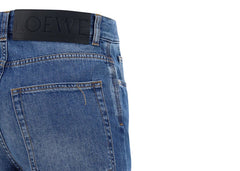 LOEWE Washed Denim Jeans Indigo Blue