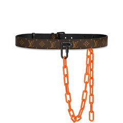 Louis Vuitton Signature Belt Monogram Chains 35MM Brown/Orange