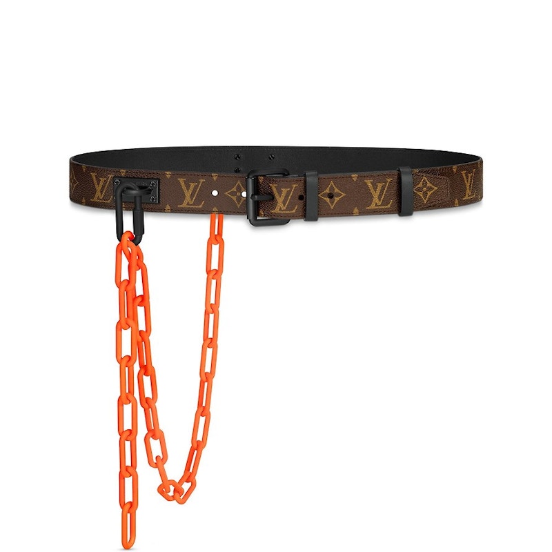 Louis Vuitton Signature Belt Monogram Chains 35MM Brown/Orange