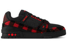 Louis Vuitton Lv Trainer Black Red Felt