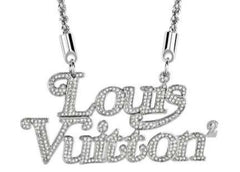 Louis Vuitton x Nigo Squared Strass Necklace Silver
