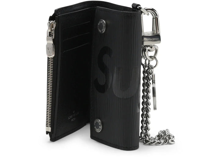 Louis Vuitton x Supreme Chain Wallet Epi Black