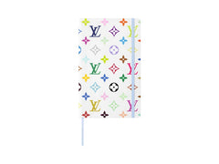 Louis Vuitton x Takashi Murakami Monogram Multicolor Jane Notebook MM White