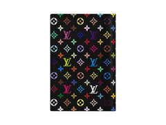 Louis Vuitton x Takashi Murakami Passport Cover Black Multicolored