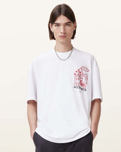 Break Up Oversized Crew Neck T-Shirt (Optic White)