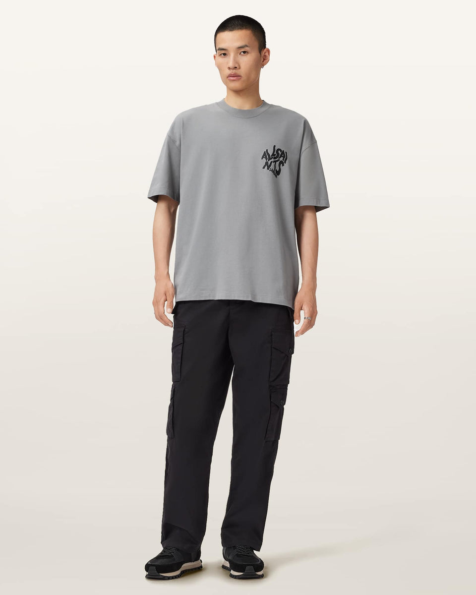 Orlando Logo Print Oversized T-Shirt (March Grey)