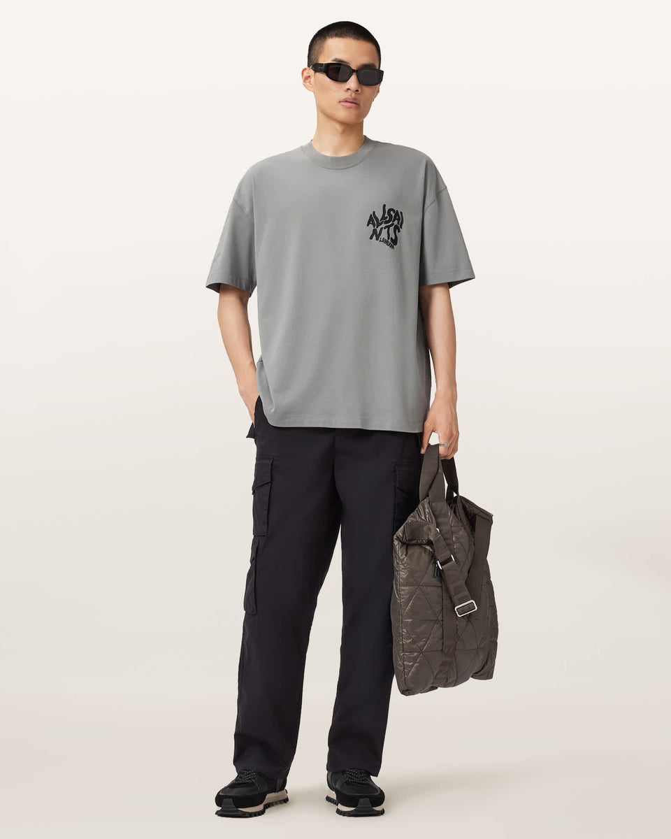 Orlando Logo Print Oversized T-Shirt (March Grey)