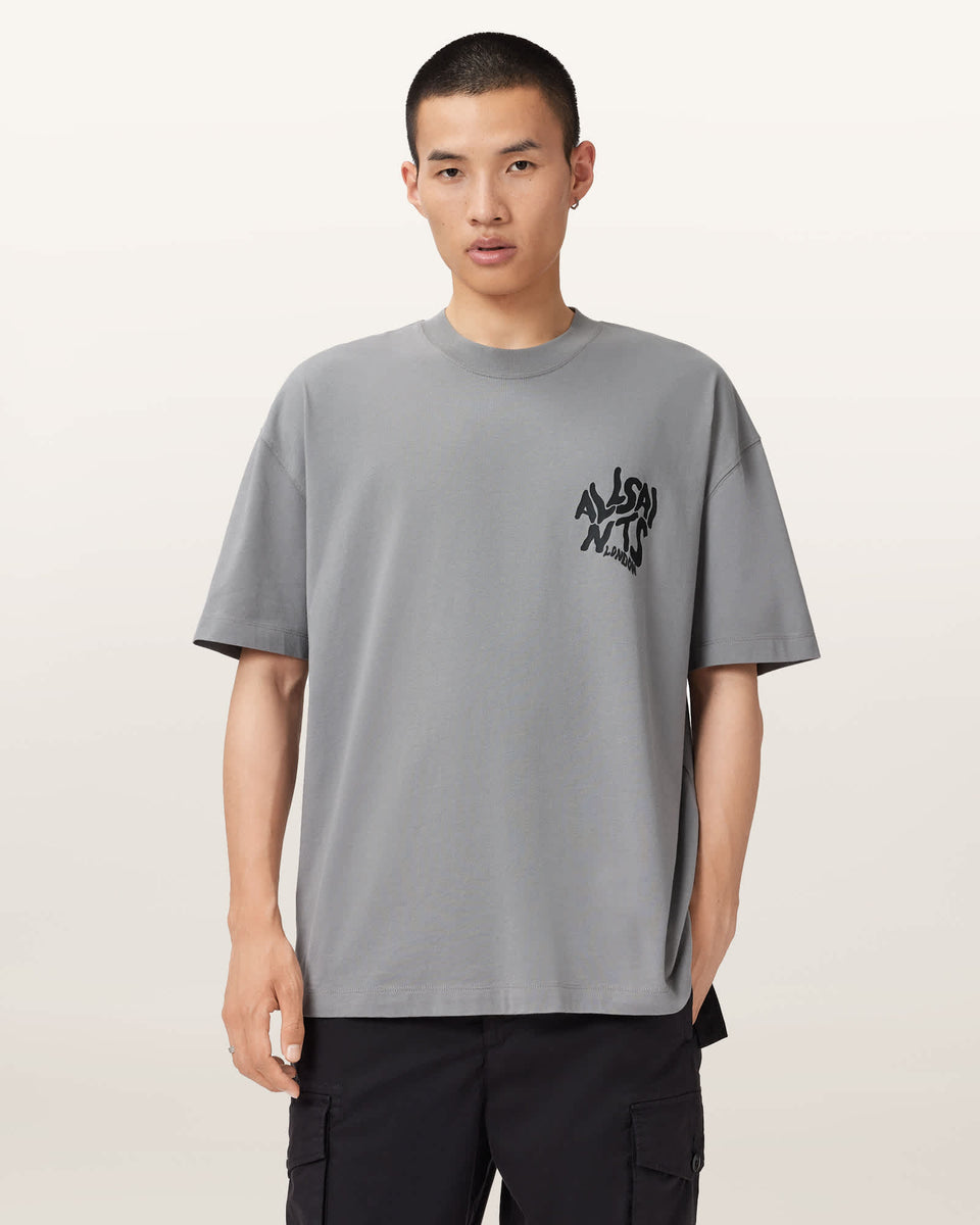 Orlando Logo Print Oversized T-Shirt (March Grey)