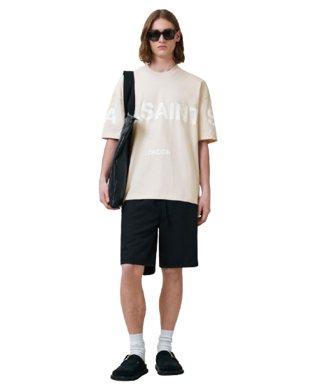 ALL SAINTS BIGGY SS CREW BAILEY TAUPE