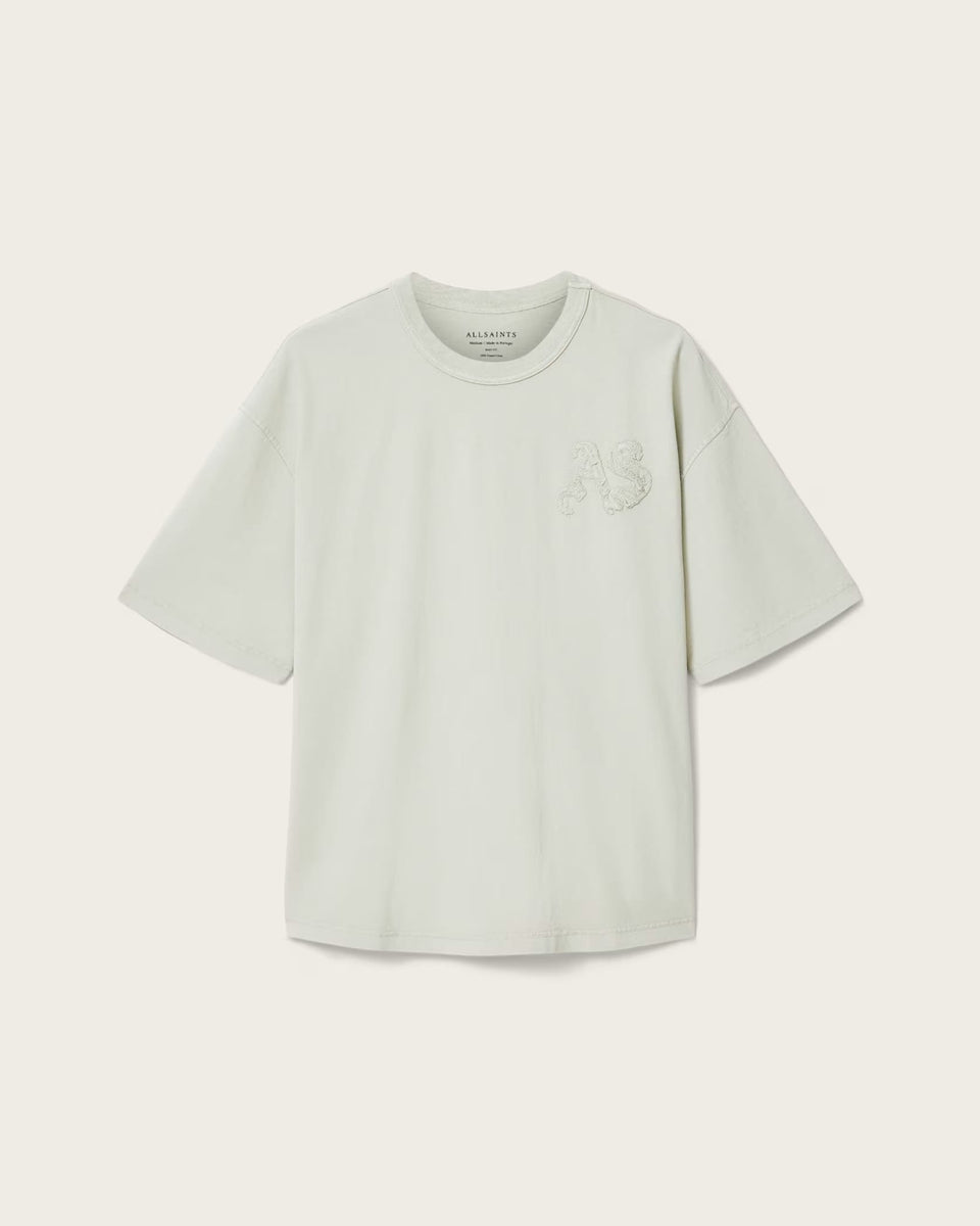 ALL SAINTS Insignia Short Sleeve Cotton Sea Green T-Shirt