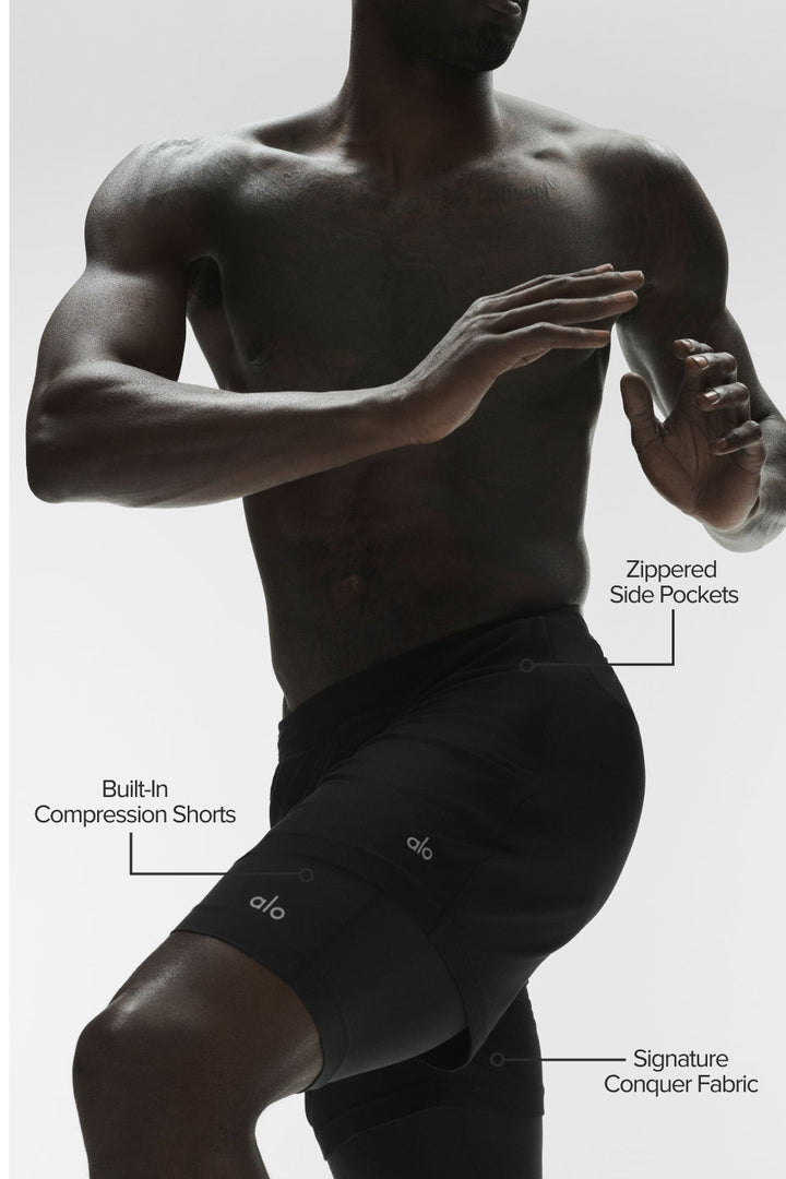 ALO Yoga Conquer React 2 - In - 1 Performance Short