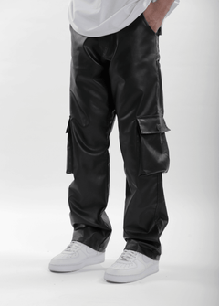 Leather Carpenter Pants - Black