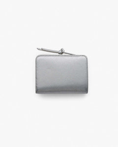 Marc Jacobs Marc Jacobs The Metallic Utility Snapshot Mini Compact Wallet Silver Silver