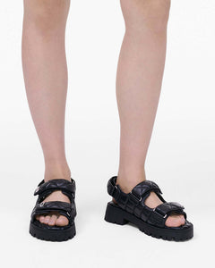 Marc Jacobs Marc Jacobs The Quilted Sunny Sandal Black Black