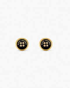 Marc Jacobs Marc Jacobs The Button Stud Earrings Gold/Black Gold/black