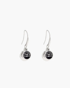 Marc Jacobs Marc Jacobs The Button Drop Earrings Silver/Black Silver/black