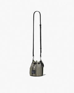 Marc Jacobs Marc Jacobs The Monogram Leather Mini Bucket Bag Black/White Black/white