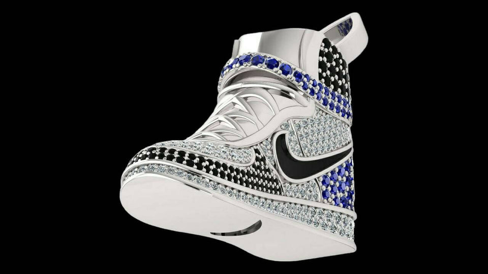 AIR JORDAN 1 3D S925 ICED OUT PENDANT