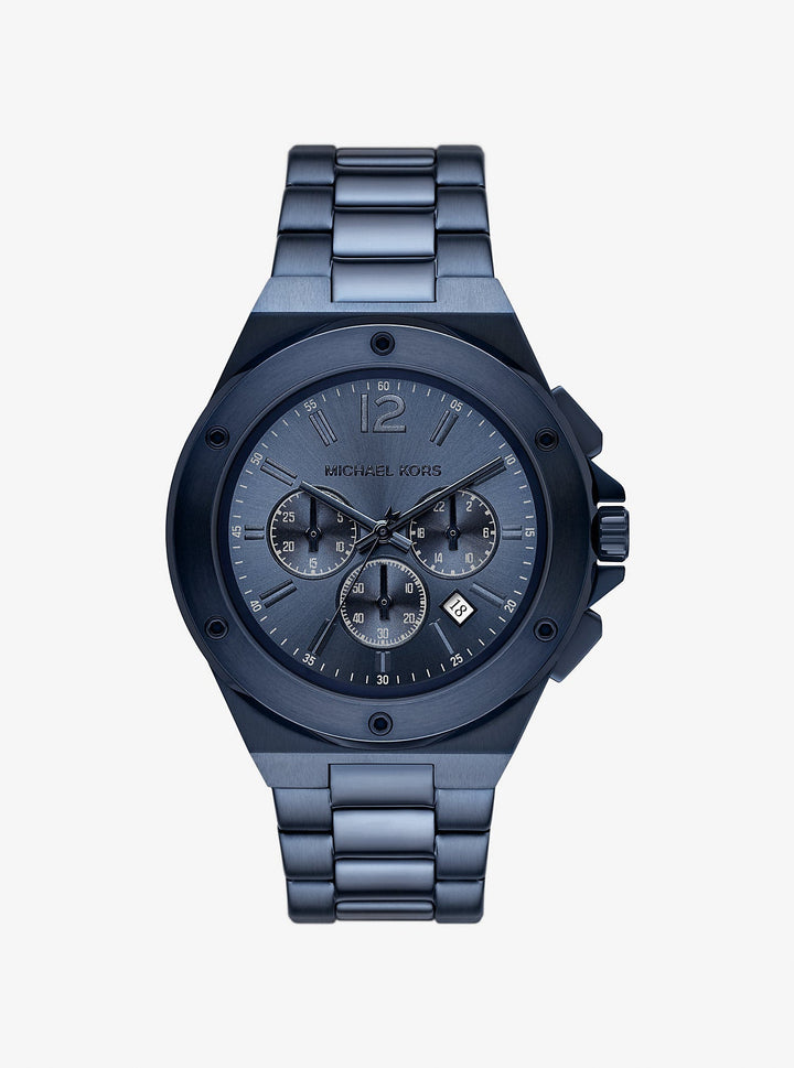 Michael Kors Oversized Lennox Blue-Tone Watch Navy