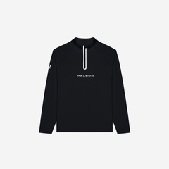 Malbon Performance Raglan Quarter Zip Black