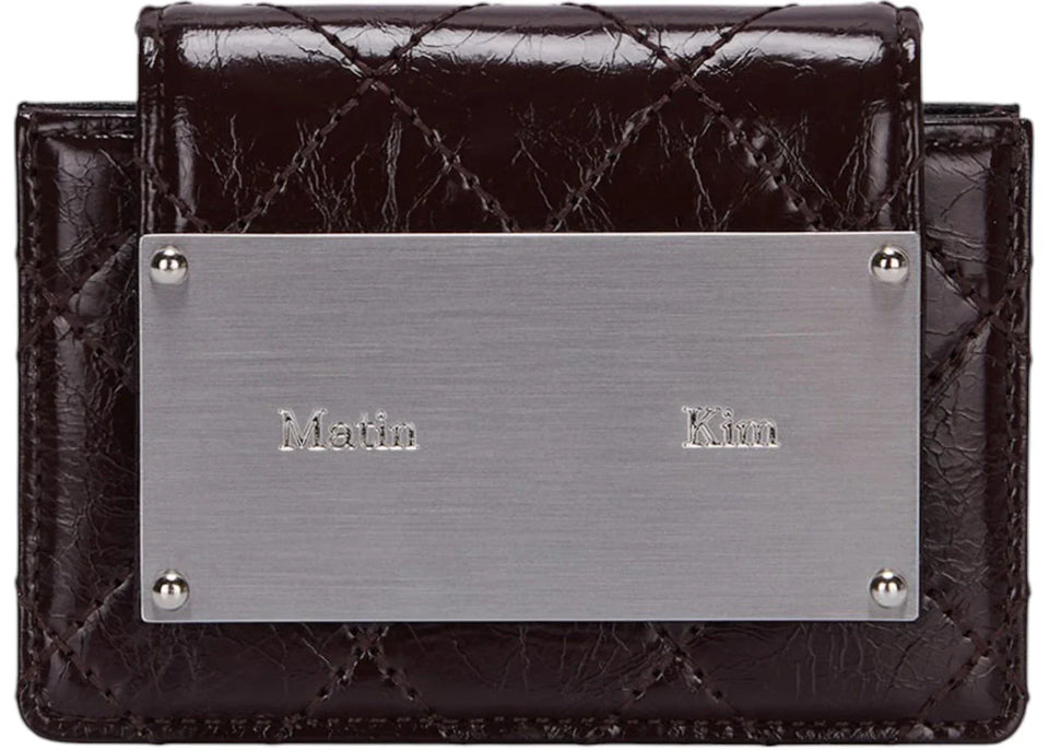 Matin Kim Quilting Accordion Wallet Black