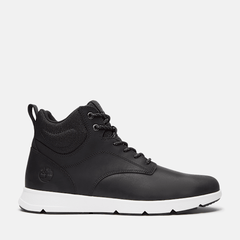 Timberland Mens Parker Street High-Top Sneaker Black Full-Grain