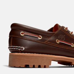 Timberland Authentic 3-Eye Lug Handsewn Boat Shoe Brown Men'S