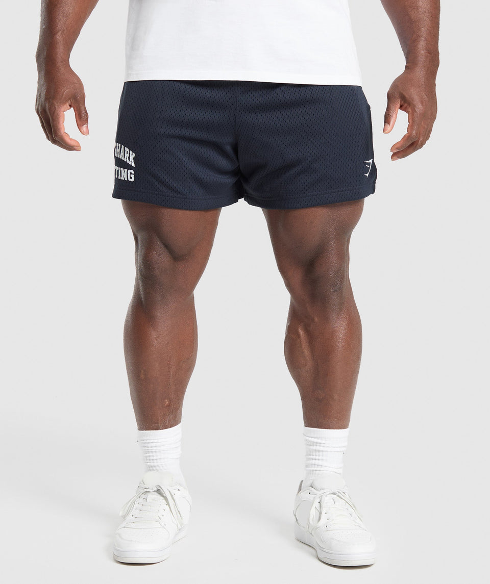Gymshark Lifting Mesh 5" Shorts Heavy Blue