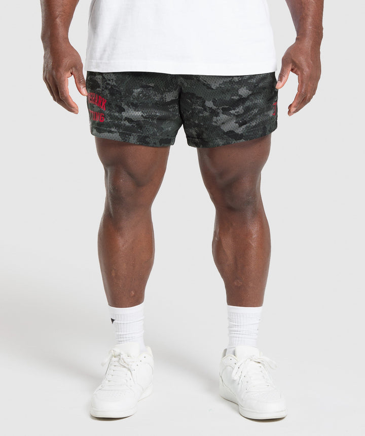 Gymshark Lifting Mesh 5" Shorts Graphite Grey