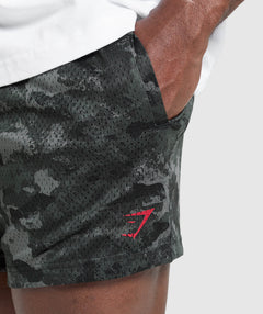 Gymshark Lifting Mesh 5" Shorts Graphite Grey