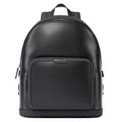 Michael Kors Cooper Medium Pebbled Leather and Signature Logo Commuter Backpack Black