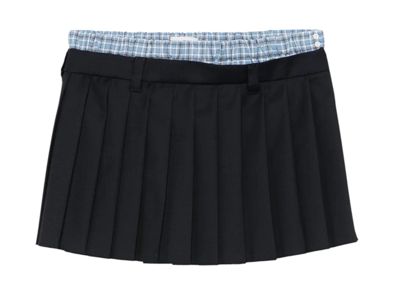 Miu Miu Batavia Skirt Bleu