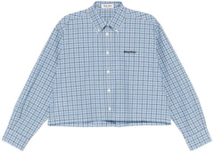 Miu Miu Check Shirt Celeste/Blue