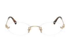 Miu Miu Frameless Optical Glasses Clear/Gold/Brown (0MU 53WV ZVN1O1)