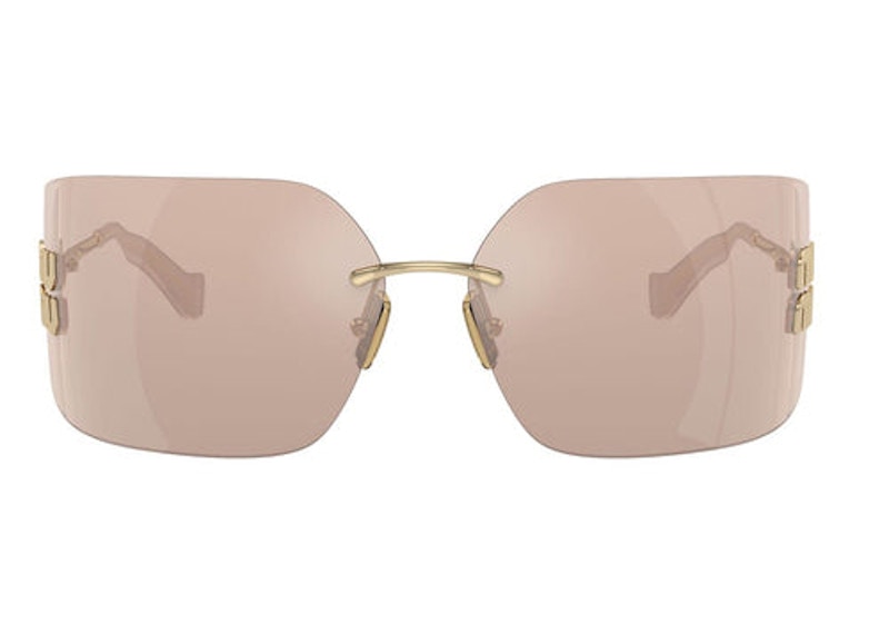 Miu Miu Irregular Sunglasses Gold (0MU 54YS ZVN20F)