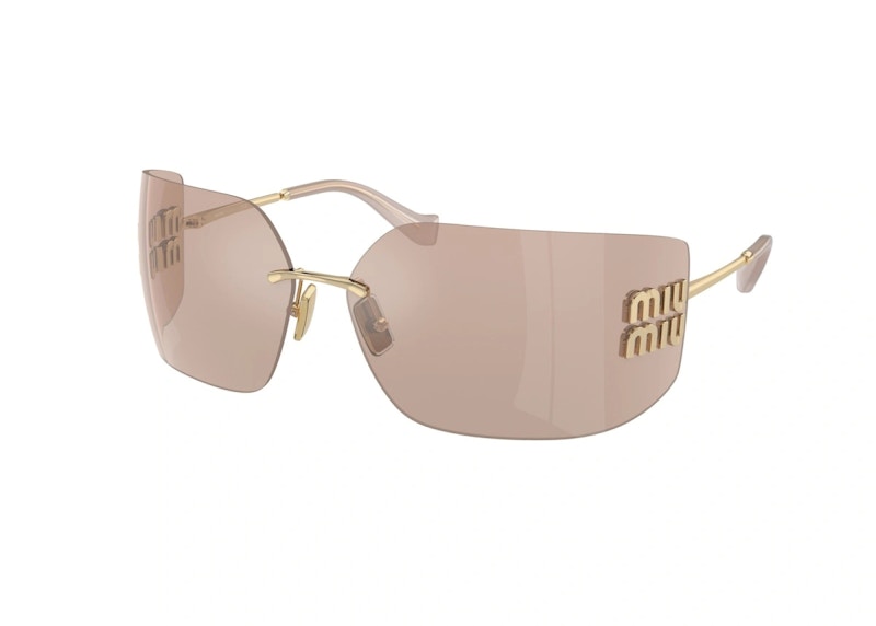 Miu Miu Irregular Sunglasses Gold (0MU 54YS ZVN20F)