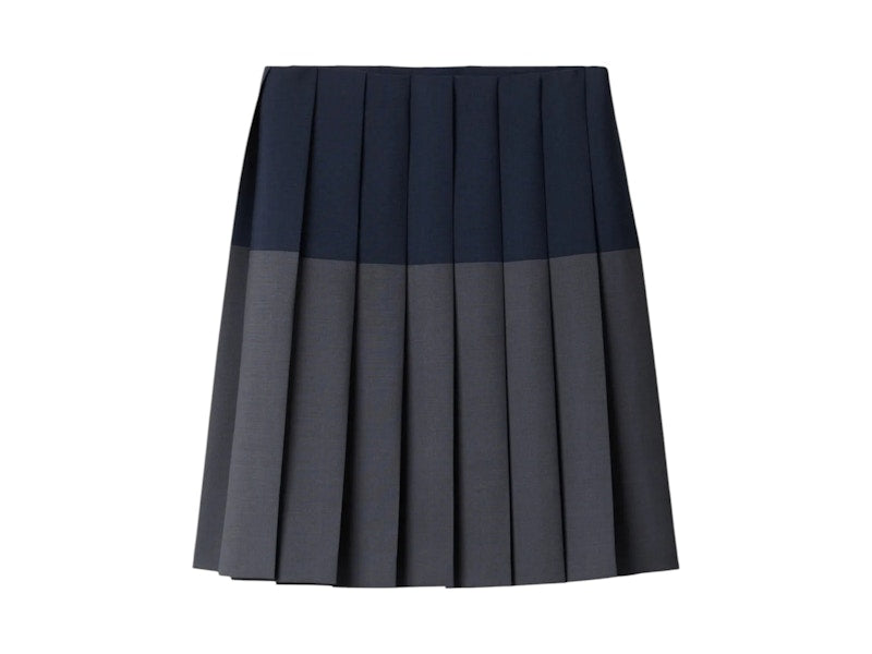 Miu Miu Kid Mohair Skirt Hematite/Navy