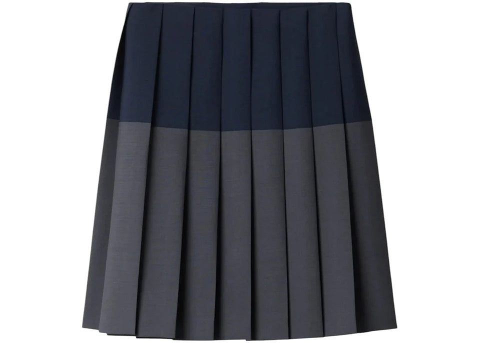 Miu Miu Kid Mohair Skirt Hematite/Navy