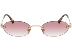 Miu Miu Oval Sunglasses Pale Gold (0MU A54S ZVN70O)