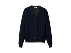 Miu Miu Silk Cashmere Cardigan Antracite
