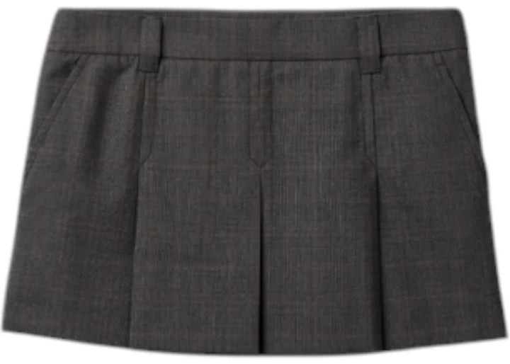 Miu Miu Tartan Print Mini Skirt Ardesia