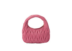 Miu Miu Wander Matelasse Nappa Leather Mini Hobo Bag Pink
