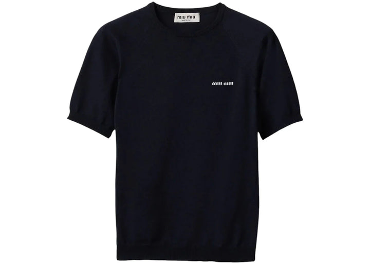 Miu Miu Wool Crewneck Sweater Bleu