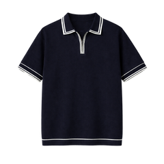 Monaco Knit Polo – Deep Navy